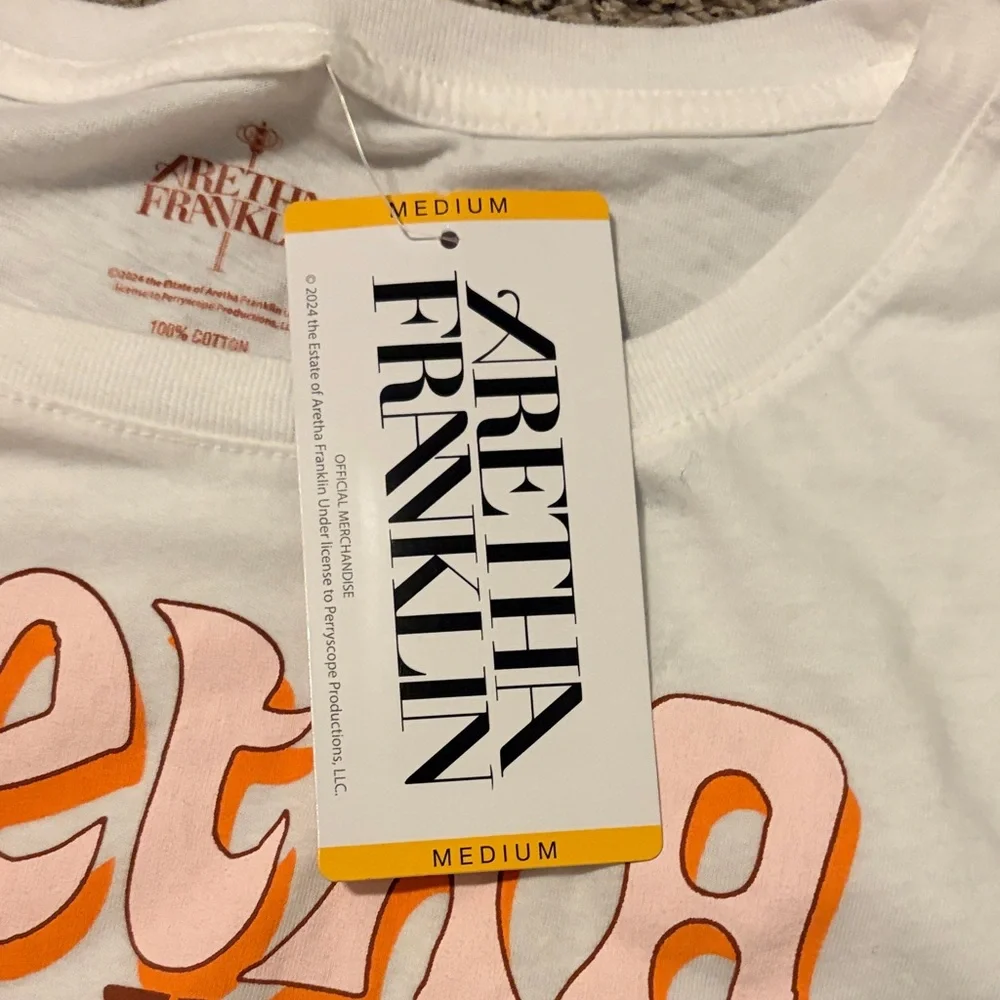 Aretha Franklin Graphic Tee - White